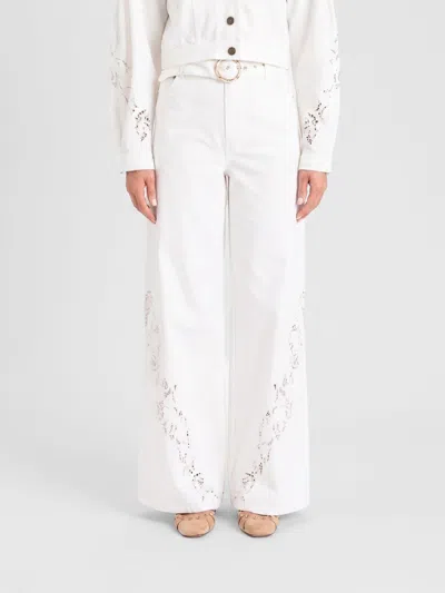 Twinset Pants Woman In White