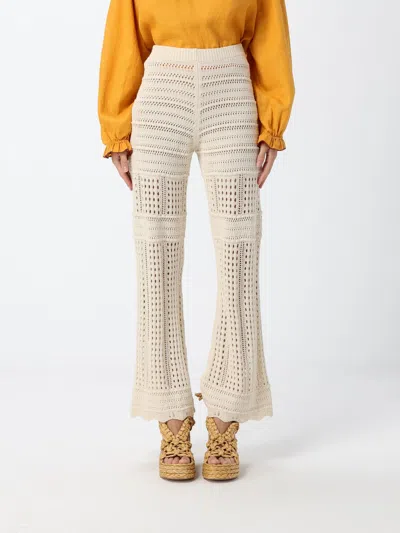 Twinset Pants Woman In Neutral