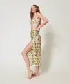 Twinset Paréo Avec Lurex Et Imprimé