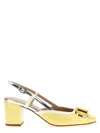 Twinset Twin Set Patent Leather Slingback In Yellow