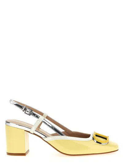 Twinset Patent Leather Slingback Pumps Yellow