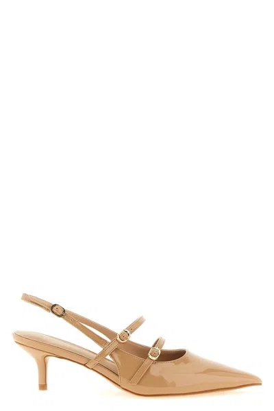 Twinset Patent Leather Slingback In Brown