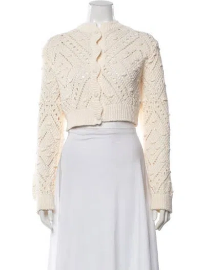 Pre-owned Twinset Patterned Crew Neck Sweater In Neutrals