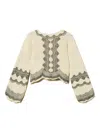 Twinset Patterned Knitted Top In Neutral
