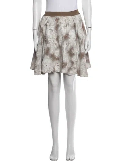 Pre-owned Twinset Patterned Mini Skirt In Multicolor