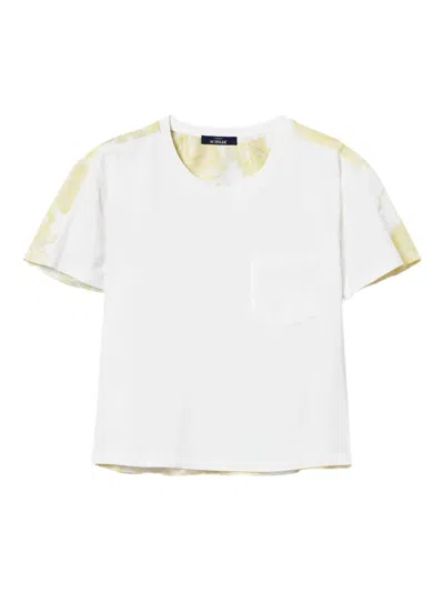 Twinset Patterned-panel T-shirt In White