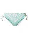 Twinset Patterned Tie-side Bikini Bottoms In Green