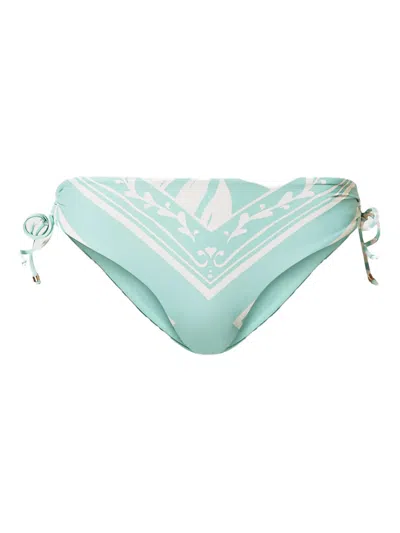 Twinset Patterned Tie-side Bikini Bottoms In Green