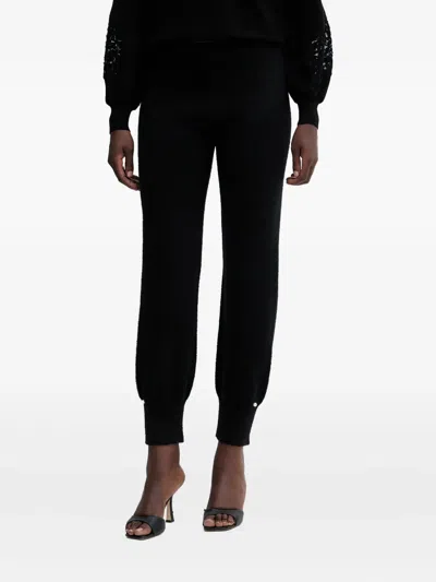 Twinset Pearl-detail Tack Pants In Black