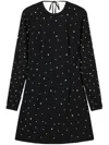 Twinset Pearl-detailing Mini Dress In Black