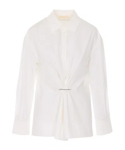 Twinset Pierced Detail Shirt In White