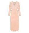 Twinset Pink Lace Long Dress In Pink