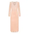 Twinset Pink Lace Long Dress In Pink