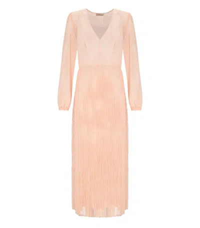 TWINSET TWINSET PINK LACE LONG DRESS