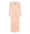 Twinset Pink Lace Long Dress In Pink