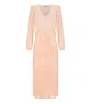 Twinset Pink Lace Long Dress In Pink