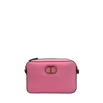 Twinset Pink Pu Women Crossbody Bag