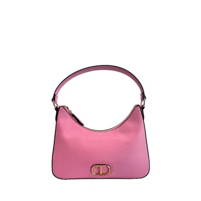 Twinset Pink Pu Women Shoulder Women's Bag In Multicolor