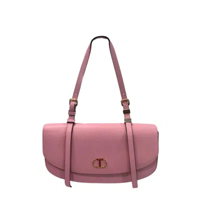 Twinset Logo-plaque Shoulder Bag In Pink