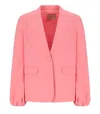 TWINSET TWINSET PINK SINGLE-BREASTED BLAZER