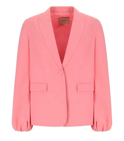 TWINSET TWINSET PINK SINGLE-BREASTED BLAZER