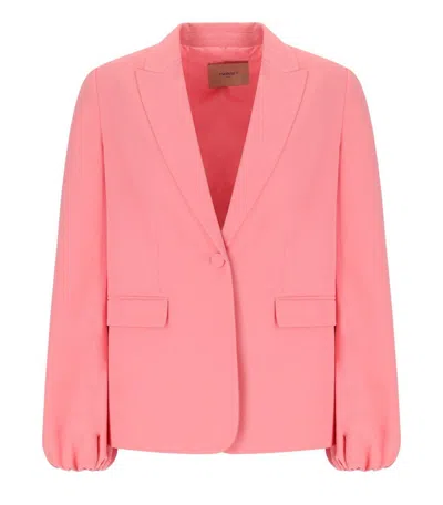 TWINSET TWINSET PINK SINGLE-BREASTED BLAZER