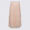 Twinset Logo-plaque Midi Skirt In Cupcake Pink