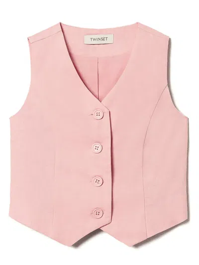 Twinset Kids' Pink Waistcoat