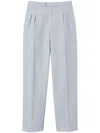 Twinset Pinktuck Detailing Trousers In 灰色