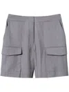 Twinset Pinstripe Bermuda Shorts In Grey