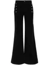 Twinset Twin-set Black Flared Pinwale Corduroy Trousers In Black