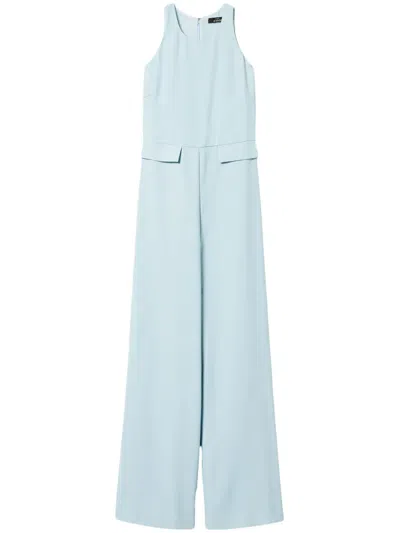 Twinset Piquet Jumpsuit In Blue