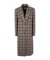 Twinset Twin-set Classic Check Coat In Brown