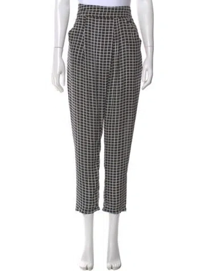 Pre-owned Twinset Plaid Print Straight Leg Pants In Multi