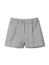 Twinset Plaid Shorts In Grey