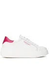 Twinset Platform Leather Trainers In Multi