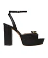 Shop Twinset 120mm Logo-plaque Sandals In Black