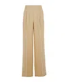 Twinset Beige Palazzo Pants With Elastic Waist And Logo Plaque On The Back
