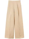 Twinset Pleat-detail Palazzo Trousers In Neutrals
