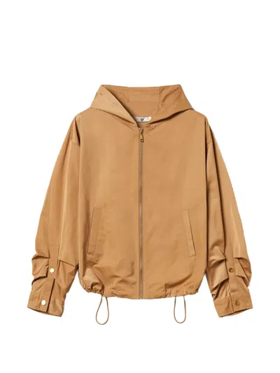 Twinset Pleat-detail Taffeta Jacket In Neutral