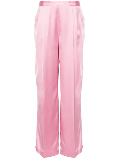 Twinset Pleat-detail Trousers In Pink