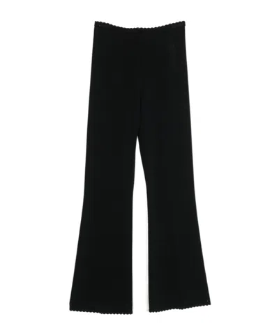 Twinset Pleat Detailed Flared Pants In Black