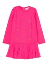 Twinset Button-embellished Dress In Pink