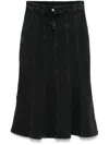 Twinset Pleated Poplin Skirt In Black