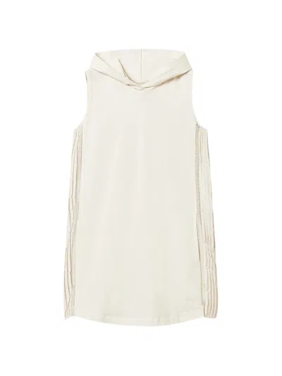 Twinset Pleated-detail Mini Dress In Neutral