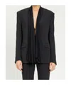 Twinset Pleated Drape Jacket In Black