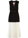 Twinset Pleated Dress In Black