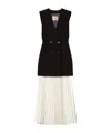 Twinset Pleated Dress In Black