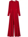 Twinset Pleated Jumpsuit In Red