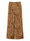 Twinset Pleated Leopard-print Trousers In Animal Print